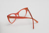 Vintage Andy Wolf Peach Glitter Cateye